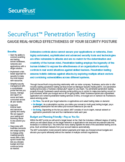 Securetrust™ Penetration Testing Securetrust